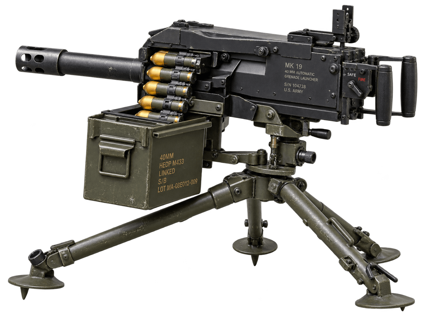 Макет автоматичного гранатомета MK19