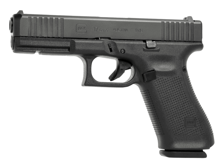 Pistolet Glock 17 Gen5, vue de profil